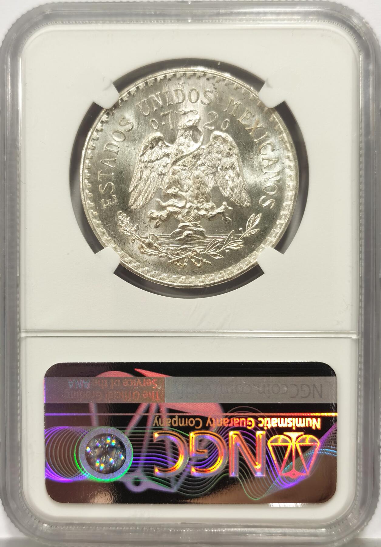 博洋堂“芳菲春韵”3月精品大拍专场暨第166期（全场包邮） NGC MS66 墨西哥1933年1比索银币，早期年份，极品车轮光