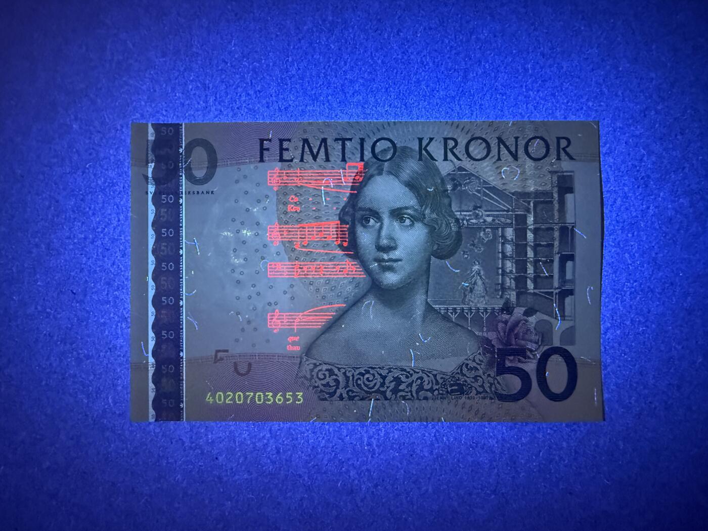 《艾美收藏》第238期-3.29周日外币畅拍场 瑞典50法郎 UNC 2004年 夜莺再版