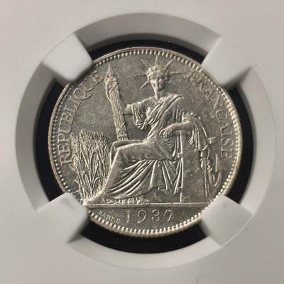 Krab外币市集Vol.28 - NGC MS62 法属印度20分坐洋