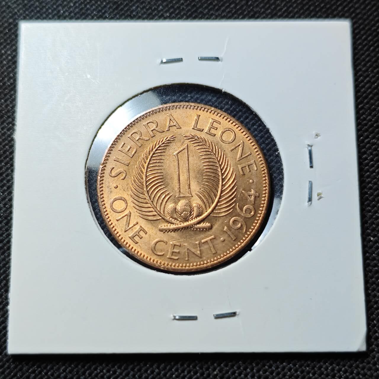 KK钱币收藏小铺  第409期 2月预留时间 周末发货  塞拉利昂1分铜币