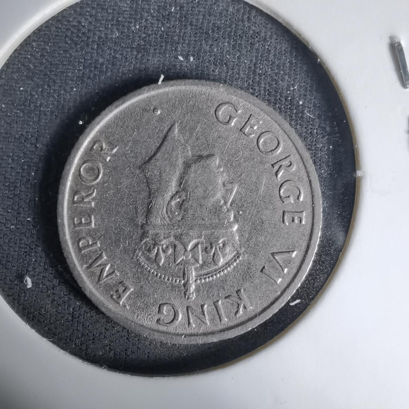 沼泽如烟--第1035场 英属印度1946年四分之一卢比