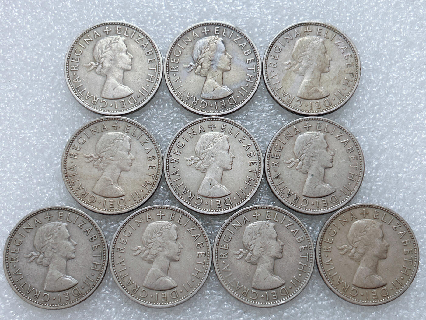 第一海外回流一元起拍收藏 散集专场  第307期 英国60年代2先令硬币 10枚