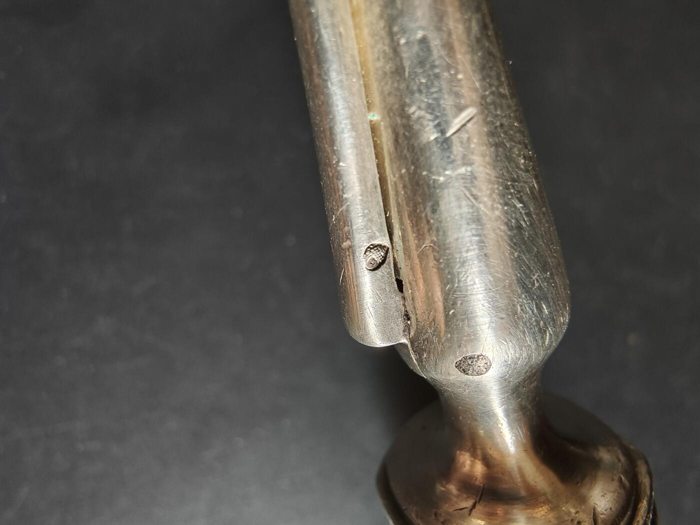 老王徽章第190期 法国银叉子    密涅瓦1级银标    950银     长度30mm    重量219.3g