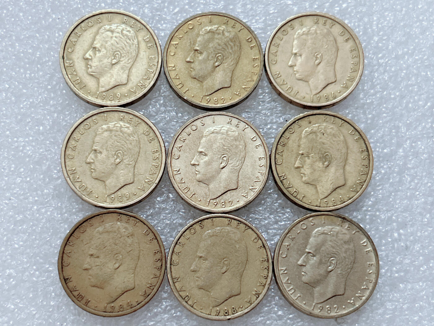 第一海外回流一元起拍收藏 散集专场  第307期 西班牙100比塞塔黄铜币 9枚