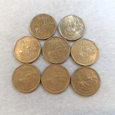 君烨收藏 0元起拍 散币场 每天一场 可留存 第23场 周日发货 - 16印度尼西亚100卢比8枚