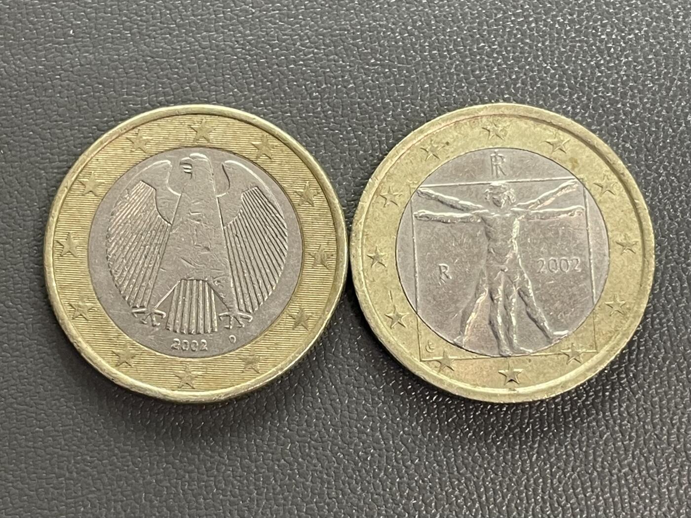 回流0328 一欧元两枚 德国、意大利