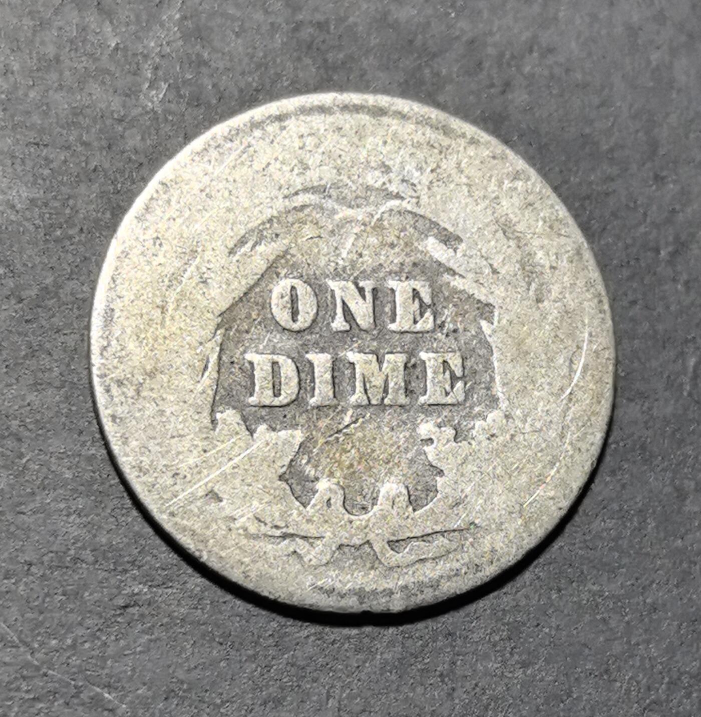 外国优质老铜币银币苏联纪念章，每周六晚九点倒数截拍，满百包邮可寄存，持续收拍 美国1902 年巴伯 10 美分银币，经典自由女神头像与橄榄枝纹饰，百年银质流通老币，见证美国近代货币史，虽有岁月痕迹更显收藏韵味