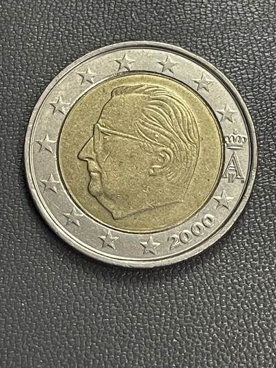 回流0328 - 比利时2000年2欧元 国王阿尔贝二世