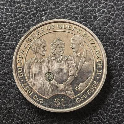 道一币馆币章第一百七十二场 - 维尔京群岛2002年伊丽莎白二世登基50周年1克朗纪念币