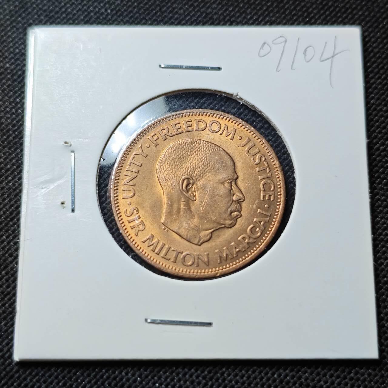 KK钱币收藏小铺  第409期 2月预留时间 周末发货  塞拉利昂1分铜币