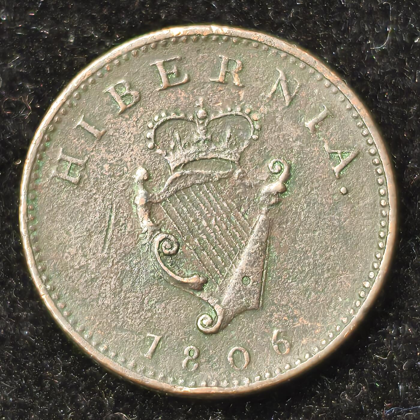 Krab外币市集Vol.28 爱尔兰1806年乔治三世1/4便士