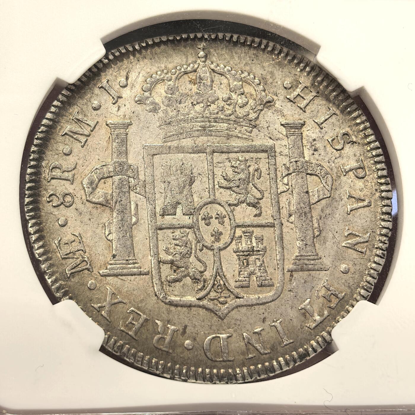 博洋堂“芳菲春韵”3月精品大拍专场暨第166期（全场包邮） NGC MS61 西属秘鲁1774年LIMA MJ卡洛斯三世双柱8R银币，早期年份非常少见，此枚更是NGC唯一冠军分！卡三双柱巅峰级藏品，错过不再有！