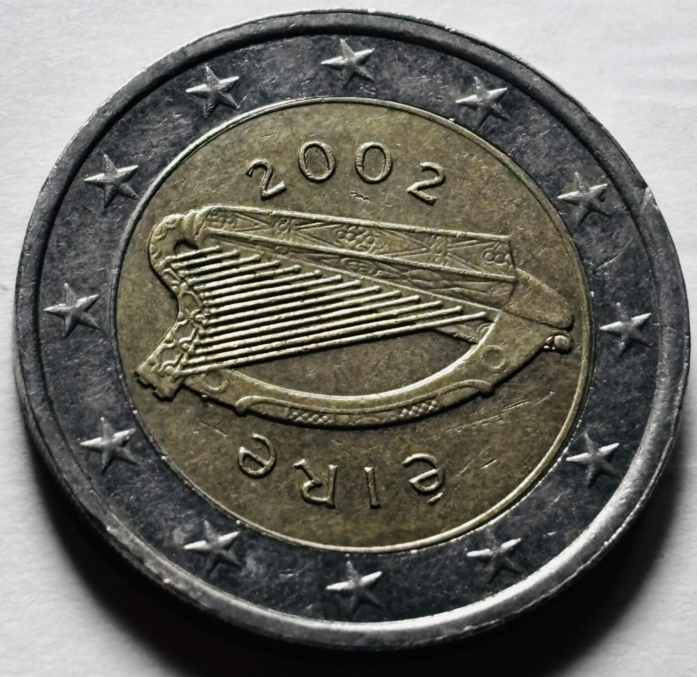 文馨钱币收藏第 298 场，长期接代拍业务 2002 年爱尔兰 2 欧元