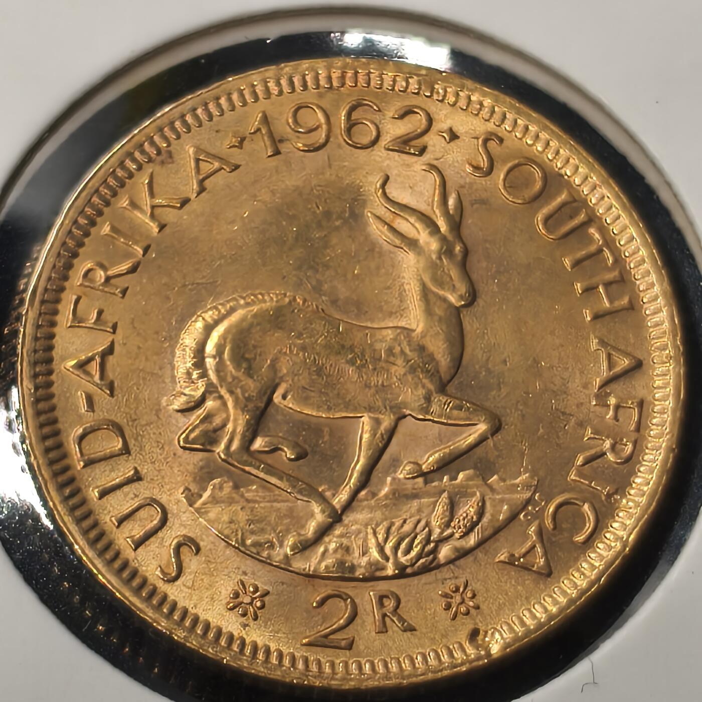 Krab外币市集Vol.28 南非1962年2兰特金币 7.98g 0.917gold