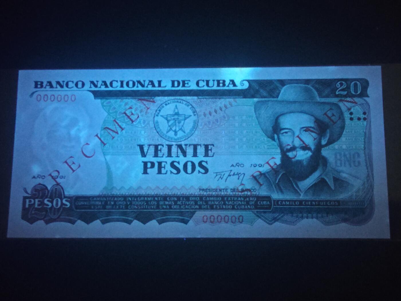 2026三月第四期，总221期 古巴1991年20比索全零票样UNC-，农业收获
