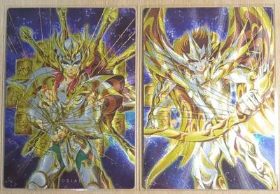 龙虎卡牌-八零场，奇点炸场！！（满200元包邮，无佣金，每周六结拍，欢迎送拍） - 粗闪2张 圣斗士卡牌 黄金圣斗士