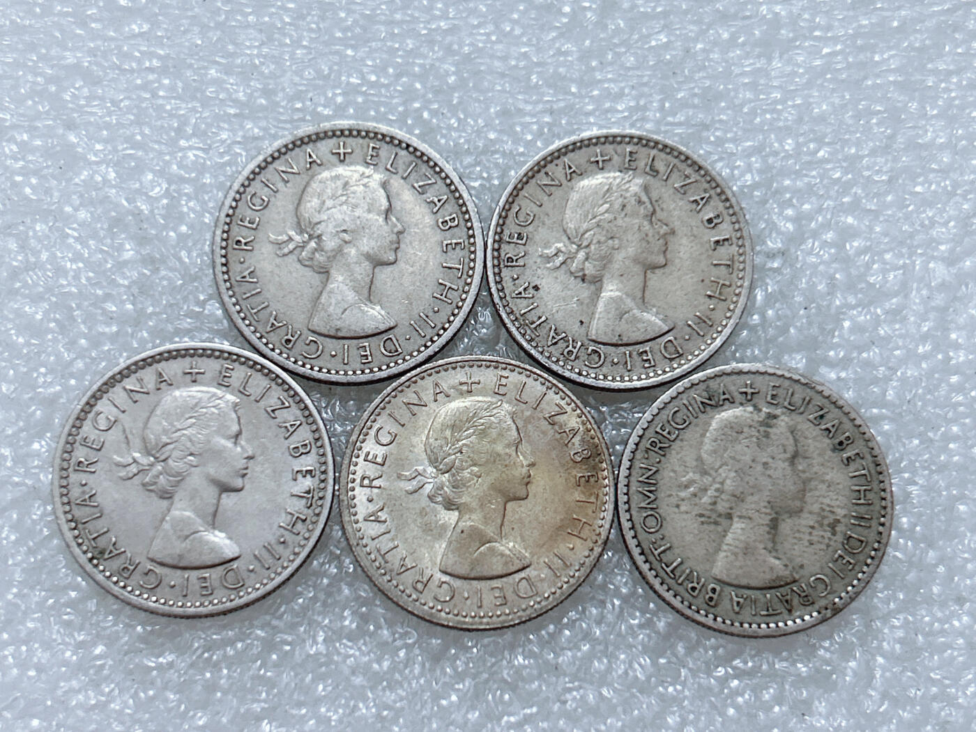 第一海外回流一元起拍收藏 散集专场  第307期 英国6便士硬币 5枚