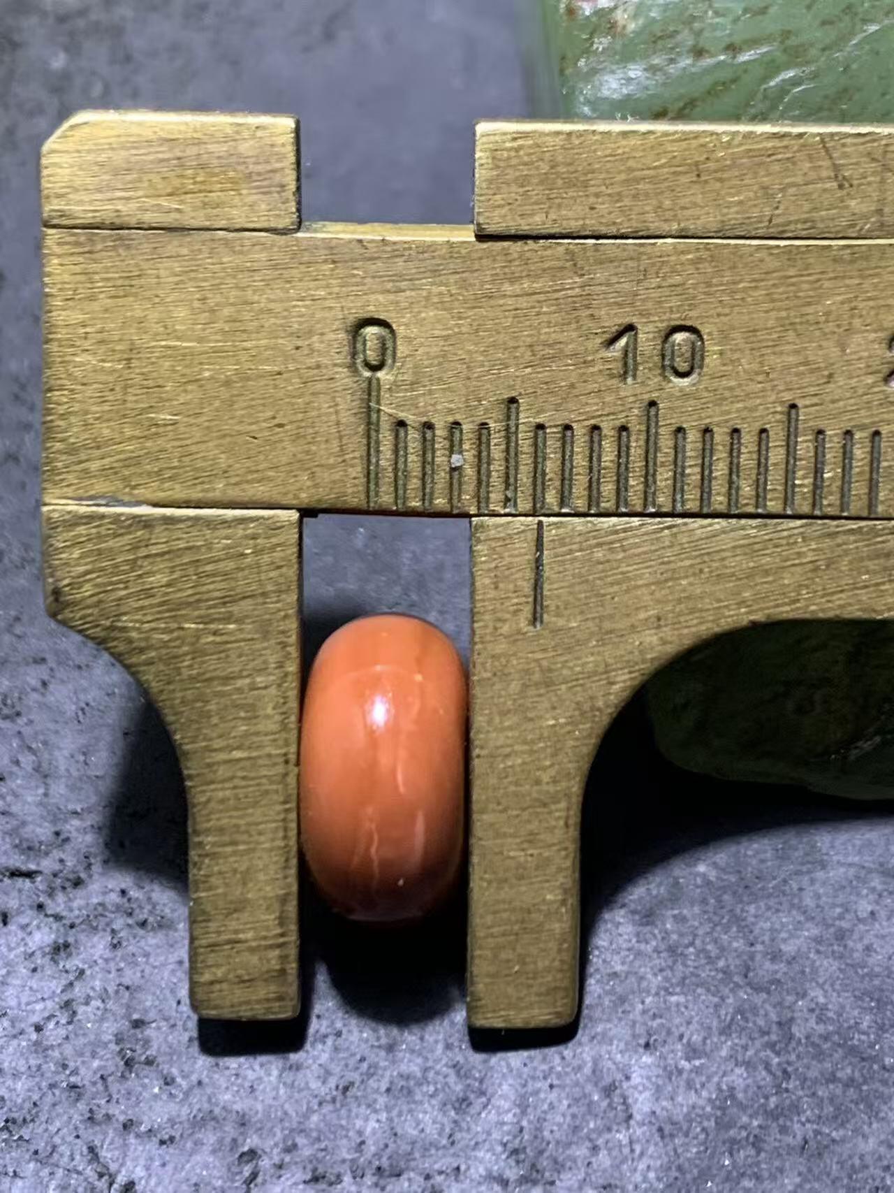 精美南红玛瑙柿子红面包圈小平安扣一个，