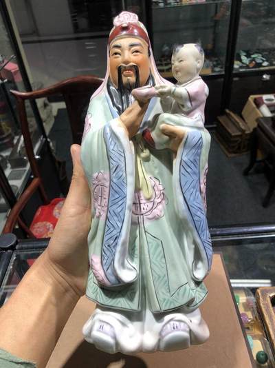 杂项钱币 - 福禄寿瓷器摆件