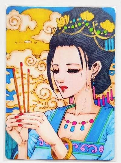 牌易阁 第一期（持续收拍，送拍联系我哦） - 【手绘复刻】小花瓣艺术文创貂蝉礼盒 貂蝉拜月 184/259