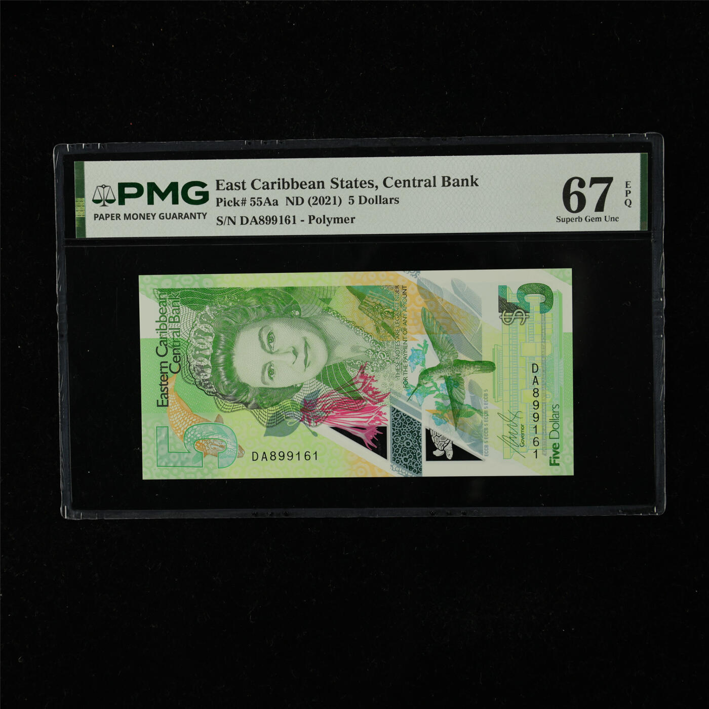 【亘邦集藏】第224期拍卖 2021年 东加勒比海5元 PMG 67EPQ DA899161
