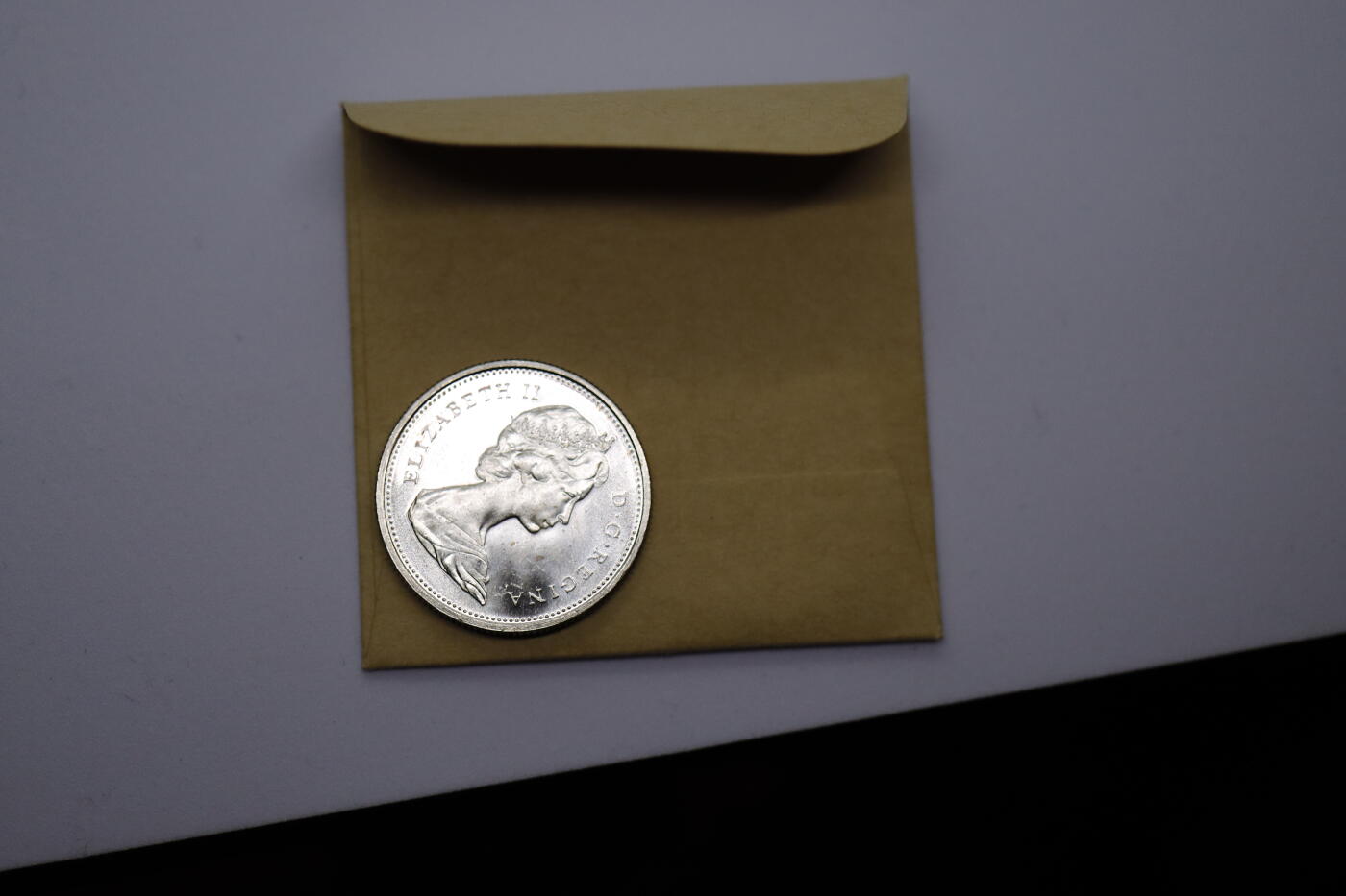 观钱 近现代机制币拍卖No.006（全场顺丰包邮，不区分偏远地区）  加拿大 1967 年联邦百年 25 分猞猁纪念银币 卷拆全新未使用