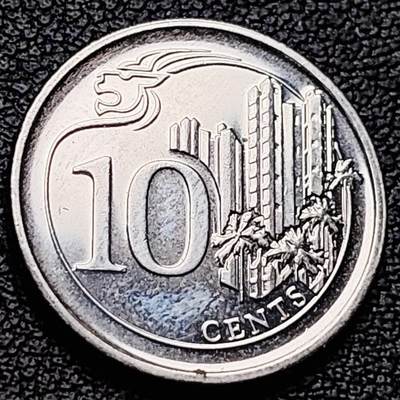 泉币菌-第216场-拍品多 请提前出价 - 2014 高币值 新加坡10分 建筑 18.5mm