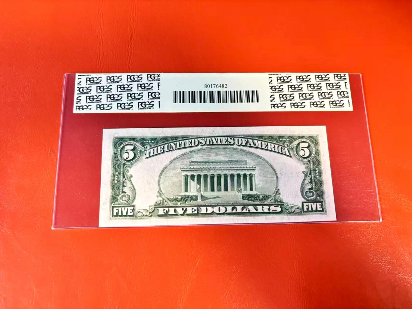 【Blue Auction】世界纸币精拍第801期——18级TOP拍卖/信誉/品质/专业/高效💫 美国 1934D 5美金 银币券 PCGS65EPQ