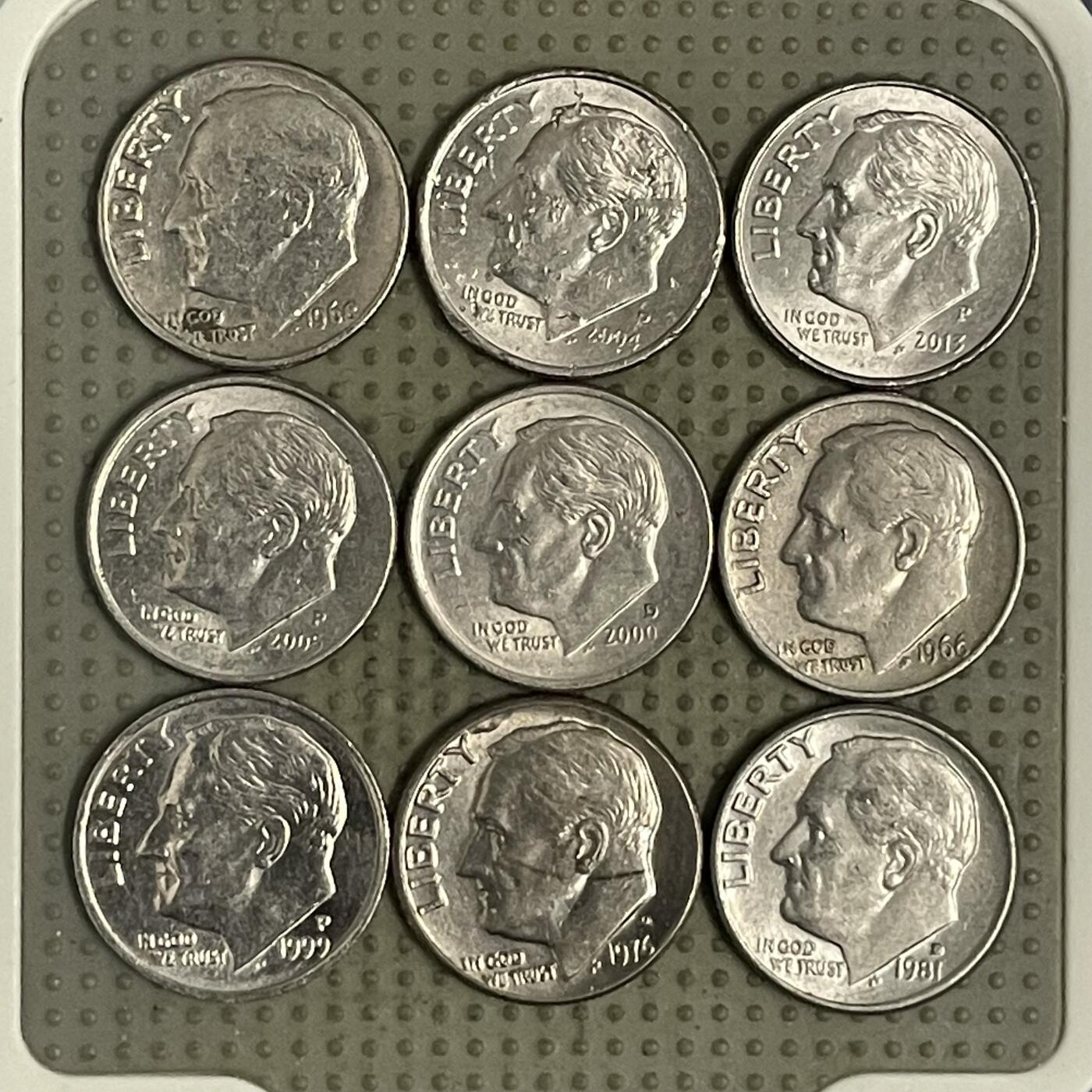 2026年第39场各国散币拍卖（总第189场） 美国10美分9枚