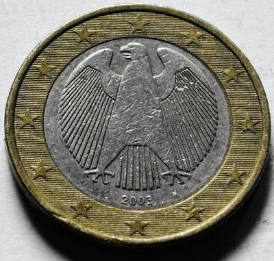 文馨钱币收藏第 298 场，长期接代拍业务 - 2002 年德国 1 欧元 第一版首发 A 版