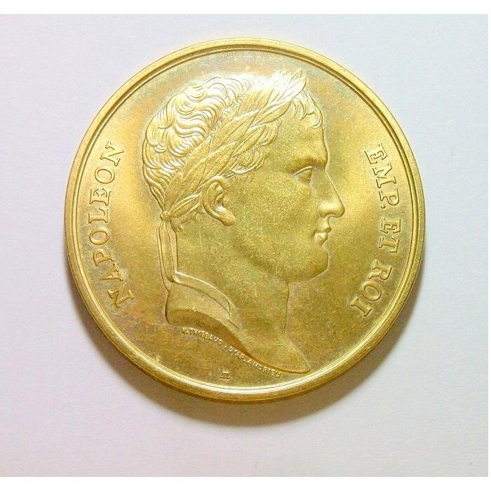 法国拿破仑金叶冠+加冕仪式 高浮雕精制大铜章 40MM