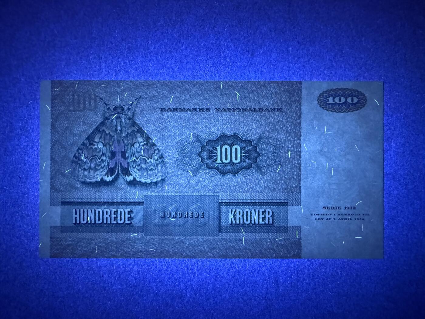 《艾美收藏》第238期-3.29周日外币畅拍场 丹麦100克朗 UNC 1984年 彩蝶初版