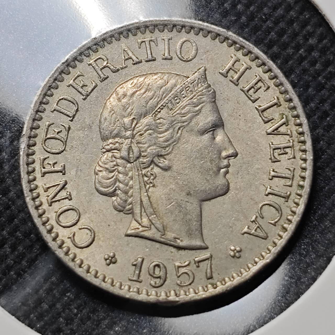 KK钱币收藏小铺  第409期 2月预留时间 周末发货  瑞士10分