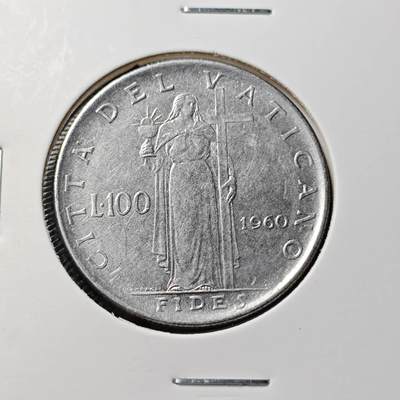 KK钱币收藏小铺  第409期 2月预留时间 周末发货 -  1960梵蒂冈100里拉