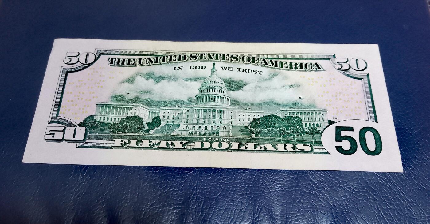 近全新美国2009年50美元靓品纸币