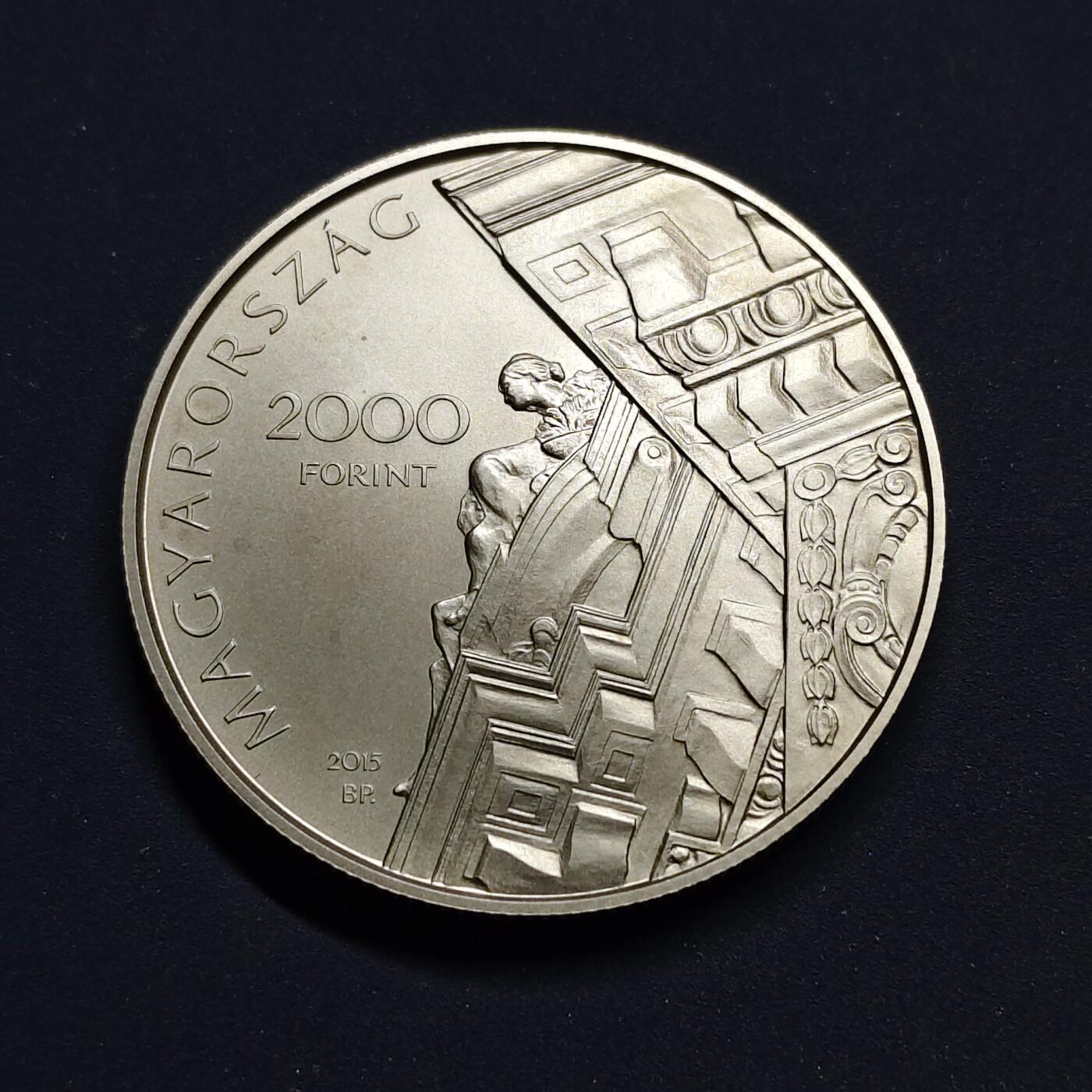 【全场包邮】纯粹捡漏拍517场 【少见】匈牙利2015年2000福林艺术家米克萨·罗什诞生150周年纪念币-量5000