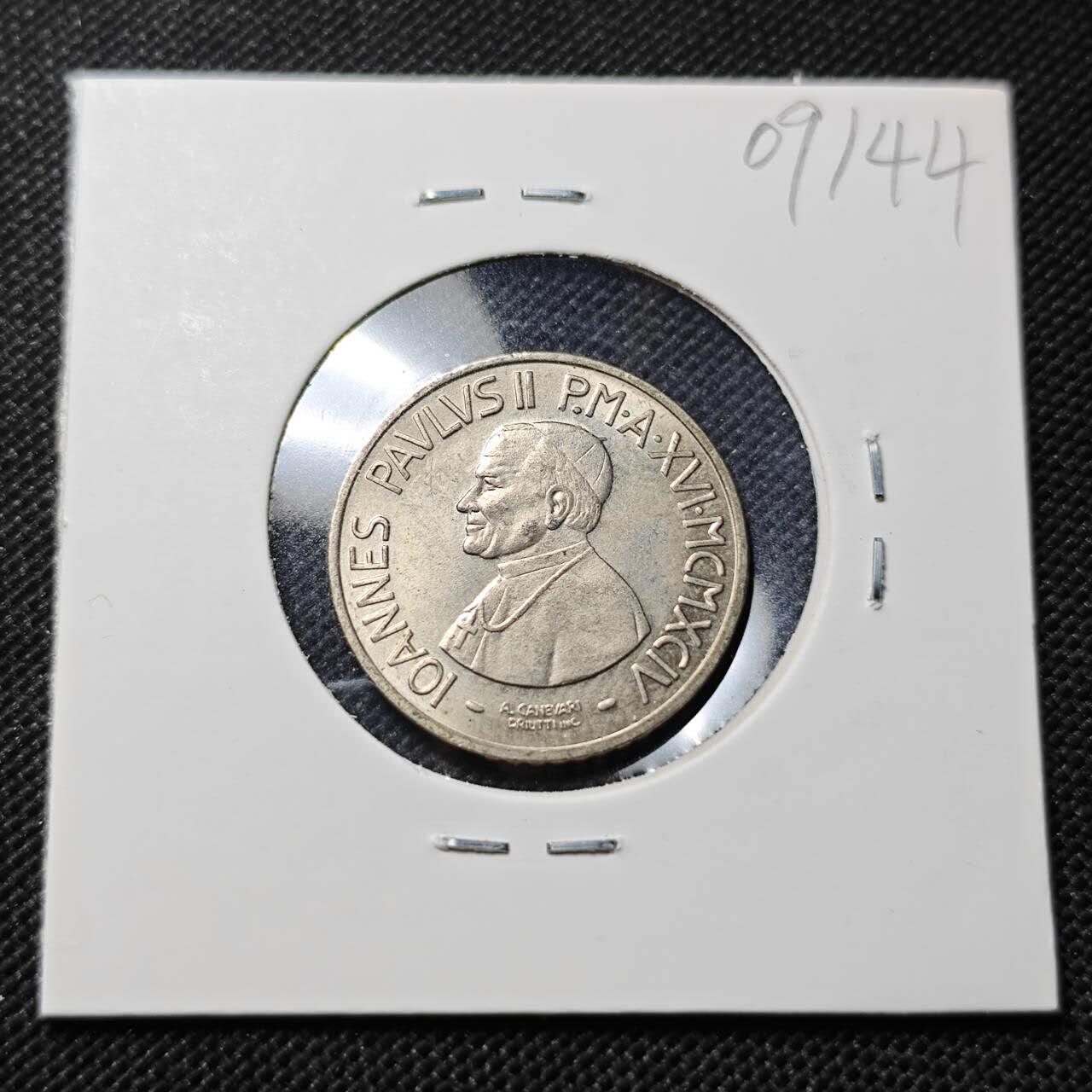 KK钱币收藏小铺  第409期 2月预留时间 周末发货  梵蒂冈100里拉