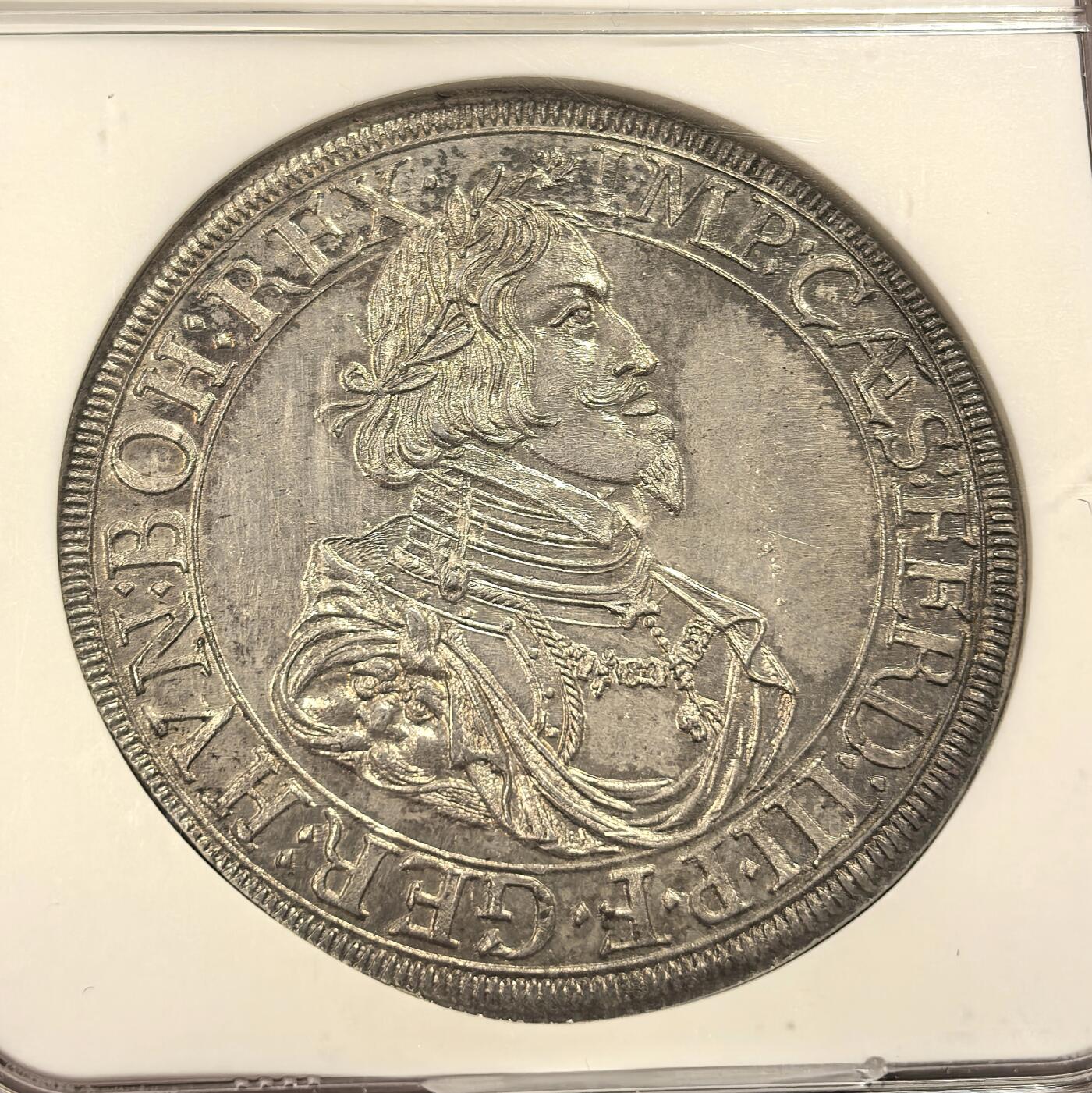 博洋堂“芳菲春韵”3月精品大拍专场暨第166期（全场包邮） NGC MS63 德国奥格斯堡1641年城市景观大泰勒，名誉景观品种，发丝胡须细节令人惊叹，背面更是堪称完美，顶级收藏佳品