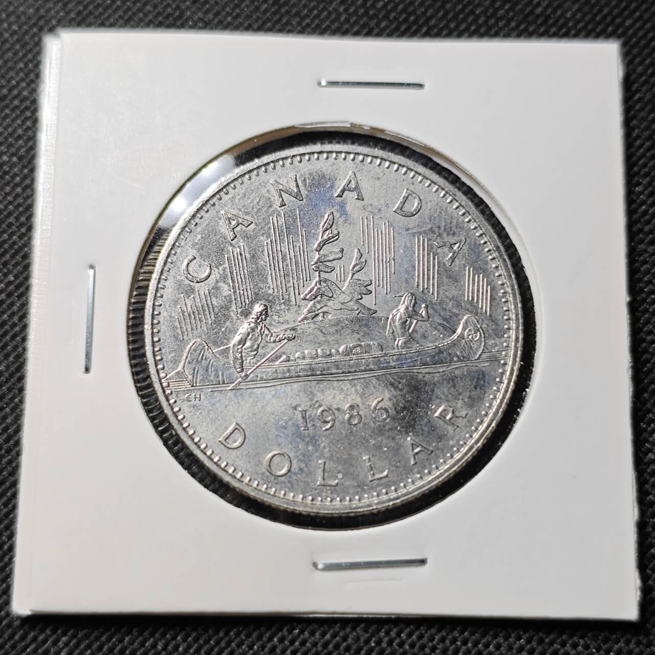 KK钱币收藏小铺  第409期 2月预留时间 周末发货  1986加拿大1元