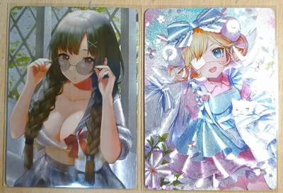 龙虎卡牌-八零场，奇点炸场！！（满200元包邮，无佣金，每周六结拍，欢迎送拍） - 粗闪2张 阿黑卡牌 动漫美女