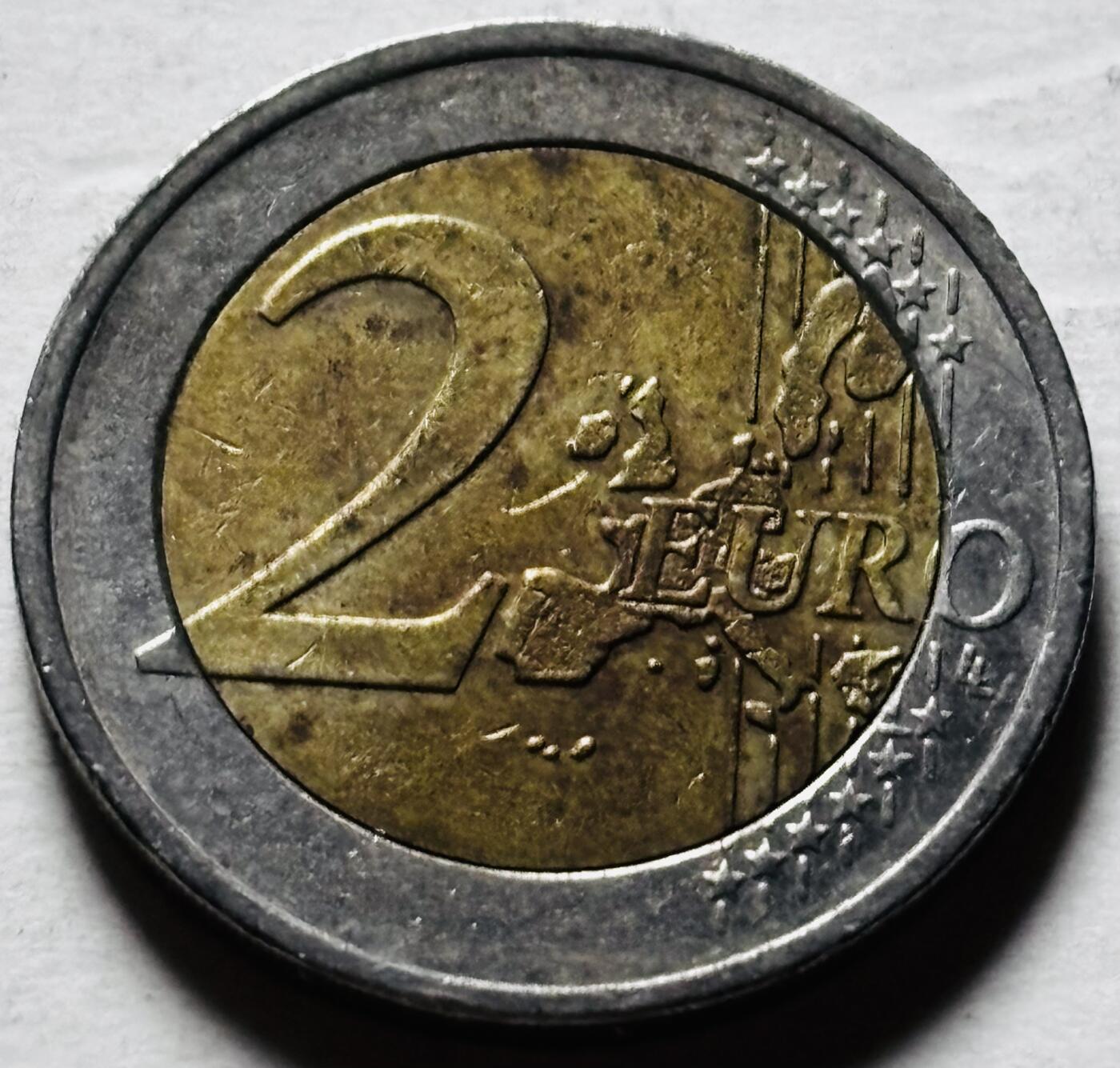 文馨钱币收藏第 298 场，长期接代拍业务 稀有品种  2002 年希腊欧罗巴女神 2 欧元纪念币