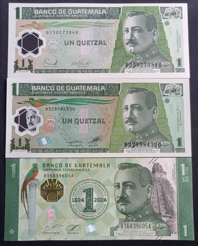 【游宝包邮场】马年第16期 好品组钞场 周六截拍 - 危地马拉-1格查尔【2006/12/24年 三种年份 全新UNC】