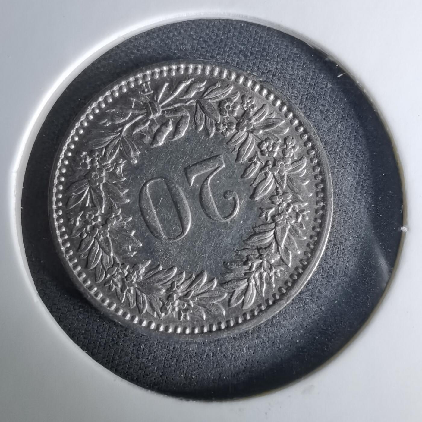 沼泽如烟--第1037场 瑞士1938年20生丁