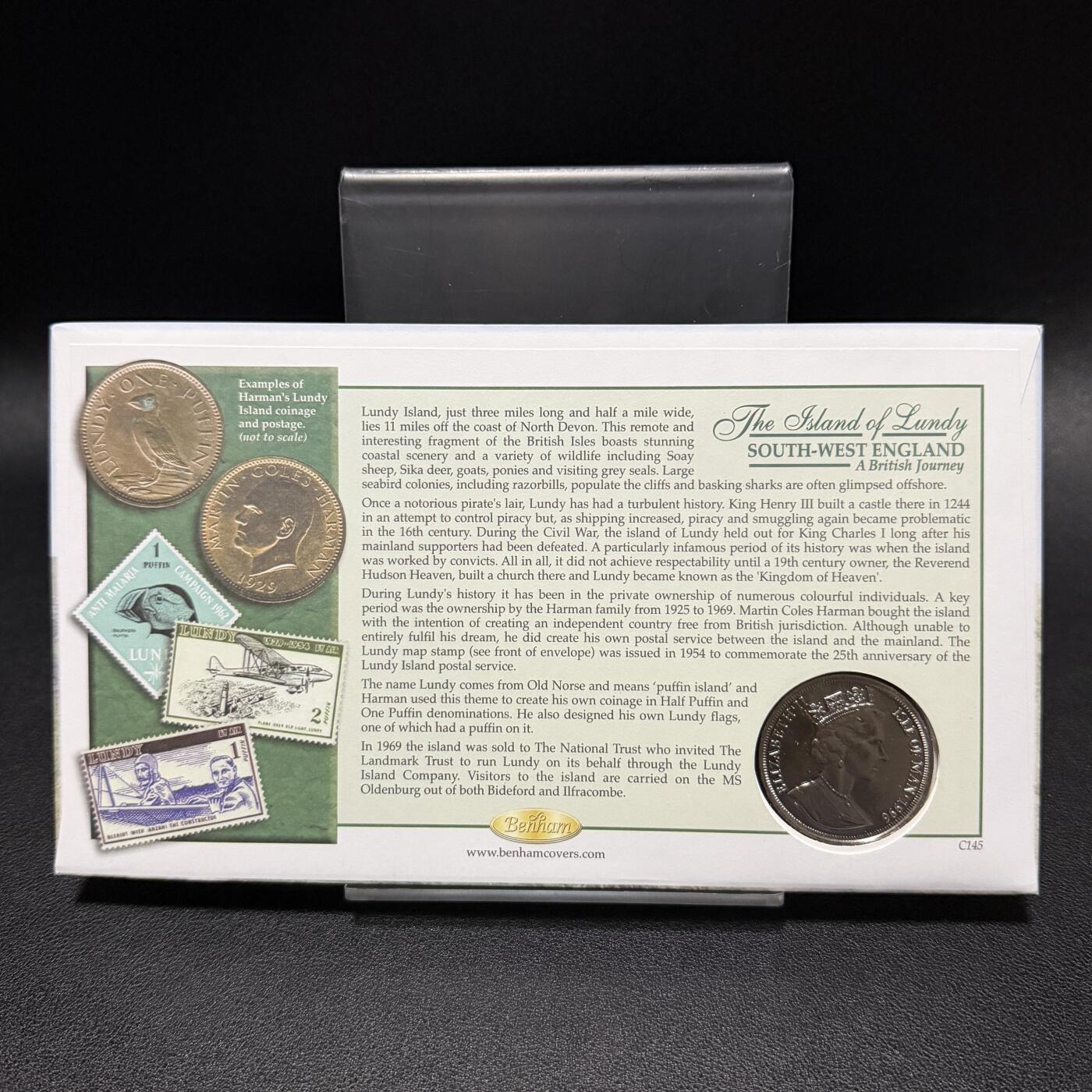 ＜星葵🌻钱币社＞第72期·东奔西走的硬币·3月31日发货 〈邮币封〉马恩岛1996年保护地球·刀嘴海雀1克朗纪念币