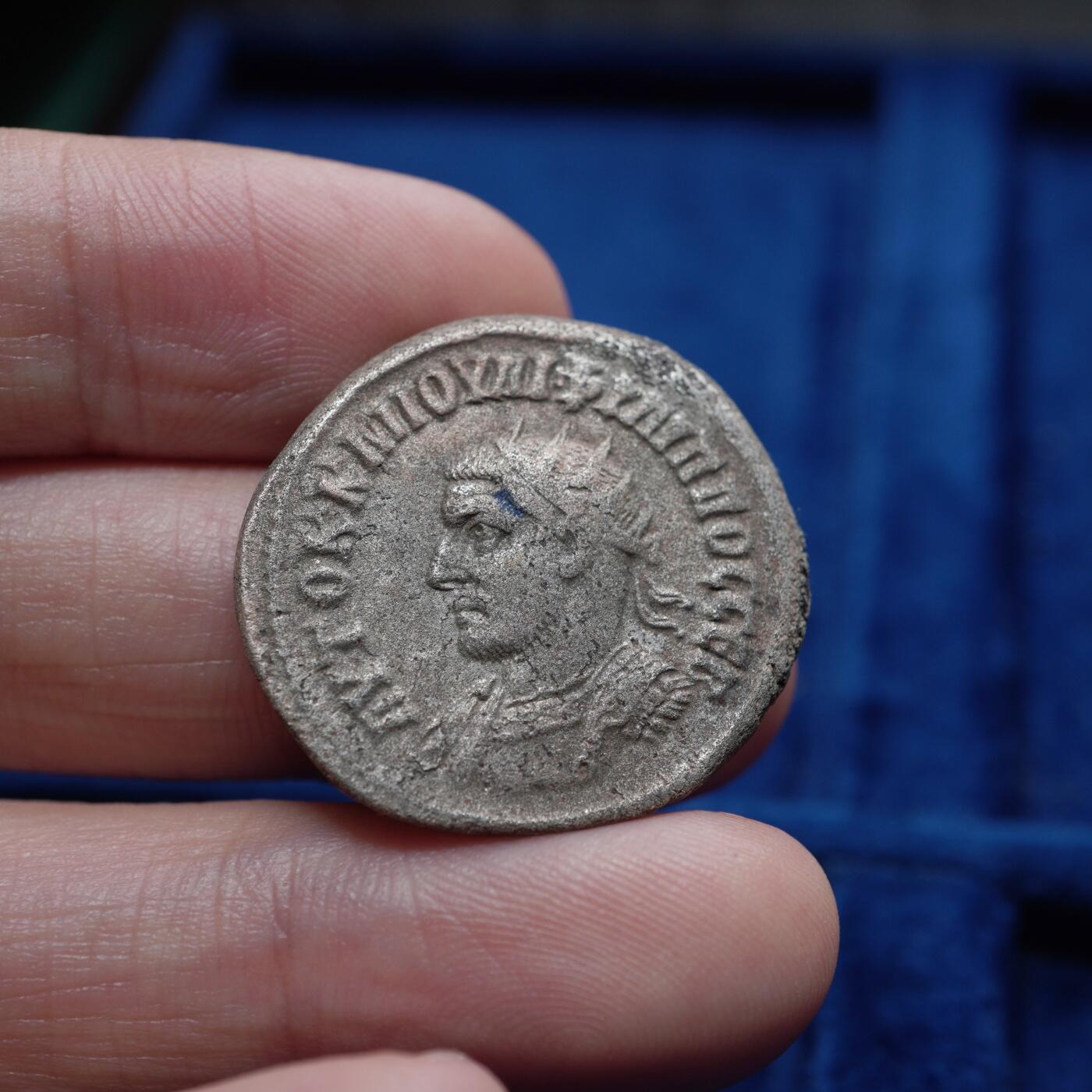 琋语集藏2026年04月欧洲古典打制币拍卖 古罗马叙利亚行省-菲利普一世与雄鹰4德银币（左像）