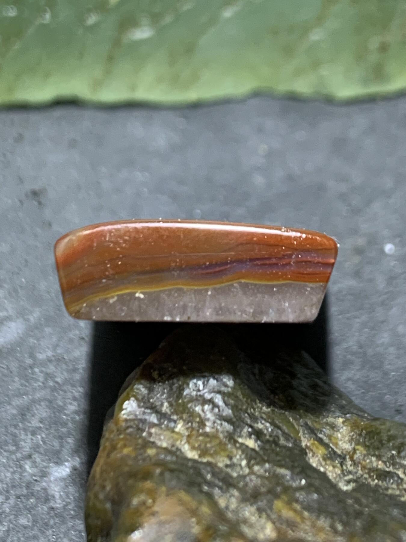 精美高玉化冰飘冻料战国红玛瑙双孔板珠一个！