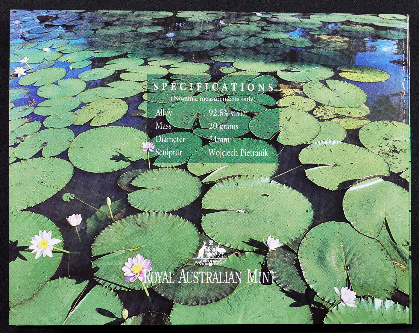 【俄甄集藏】2026年(050)04-01星期三 晚 19:30 全场包邮 澳大利亚1992年行政区系列-北领地10元册装银币，带证，重20克，925银，发行量24164枚