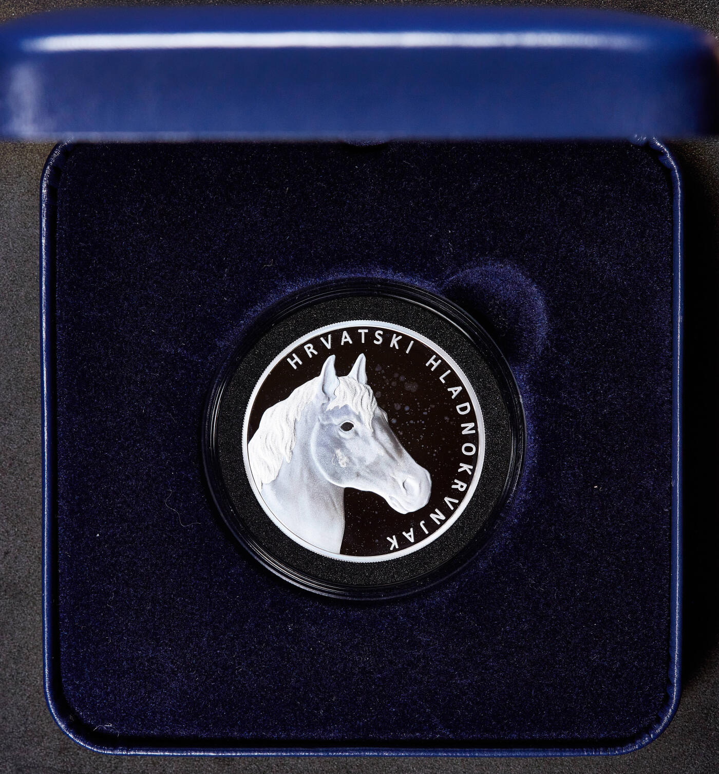 【俄甄集藏】2026年(050)04-01星期三 晚 19:30 全场包邮 克罗地亚2025年本土物种系列-寒地马4欧元精制大银币，原盒证，重31.103克，999银，发行量1500枚，少见