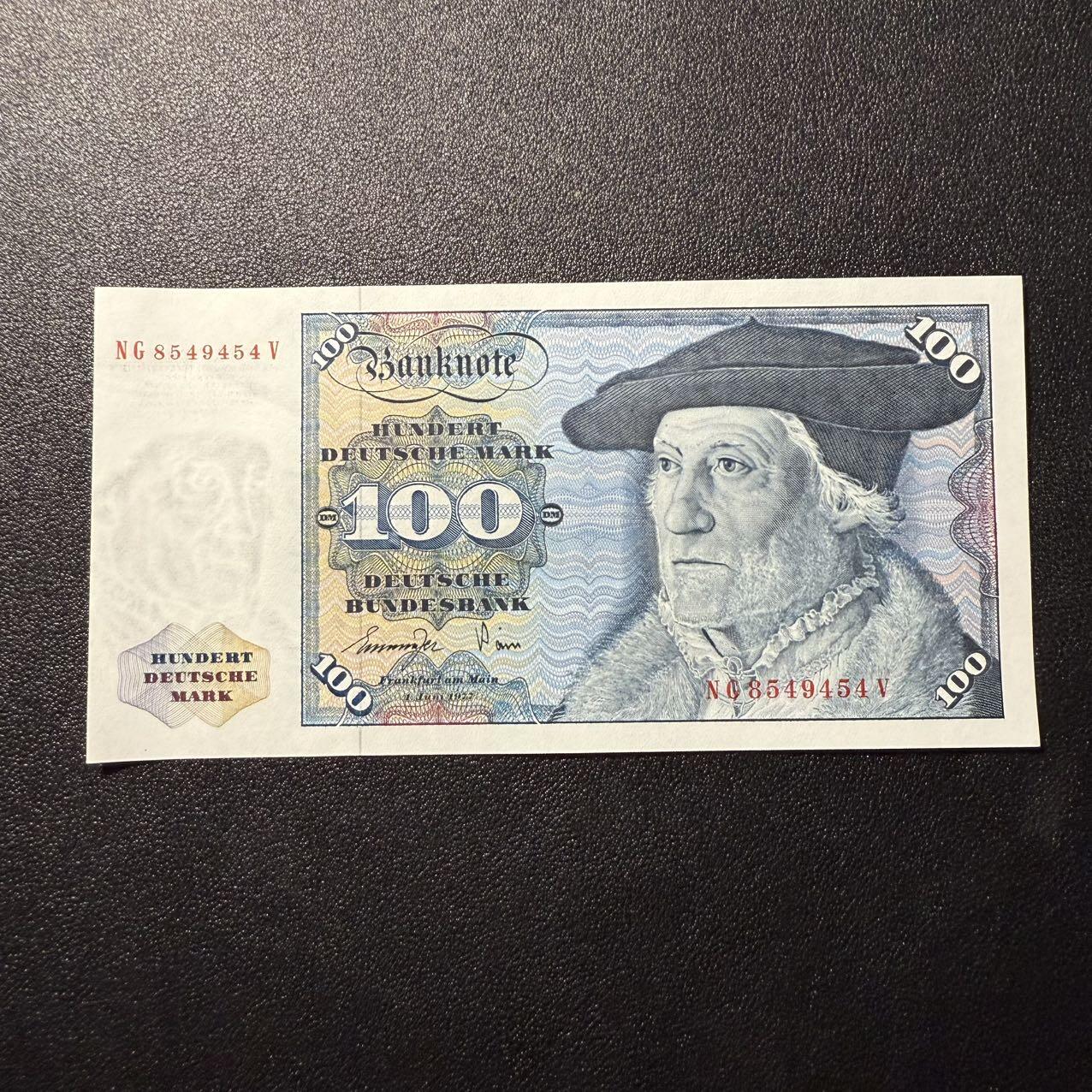 第16期 德国1977年 100马克 全新unc-