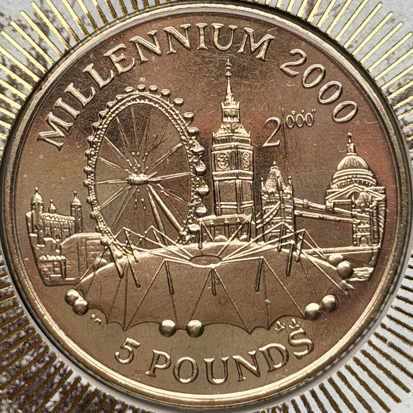 ＜星葵🌻钱币社＞第72期·东奔西走的硬币·3月31日发货 〈邮币封·签名版〉直布罗陀1998年千禧穹顶5镑克朗型纪念币